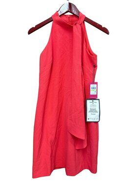 Vince Camuto Coral Halter Shift Dress 4P NWT